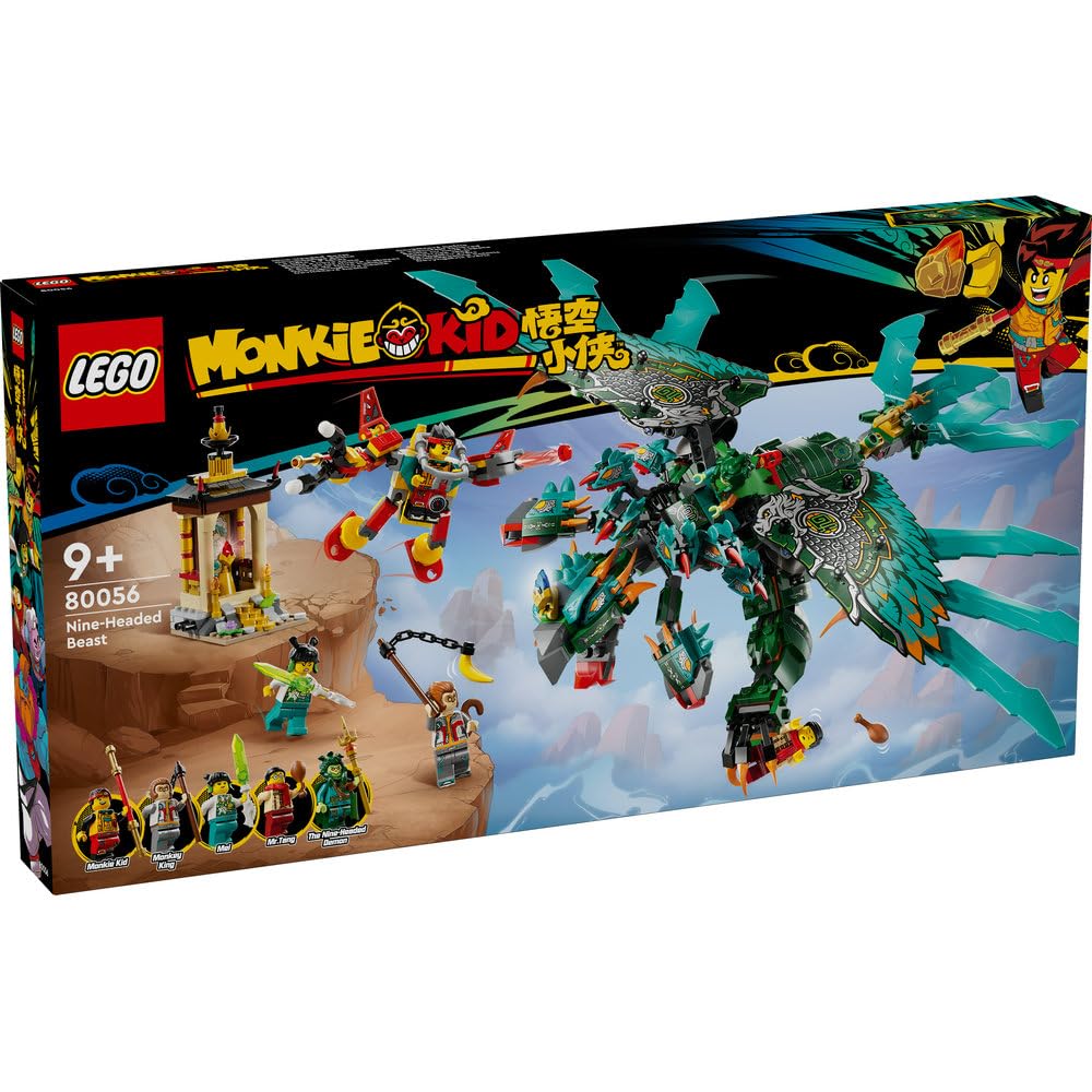 LEGO Monkie Kid Nine-Headed Beast, Monster Toy Action Figures, Fun