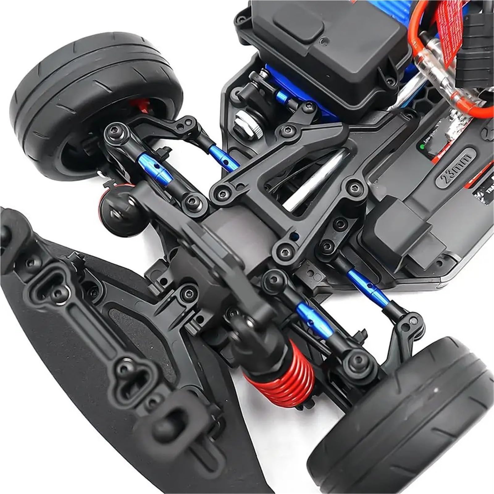 Pull Rod Link Linkage Für VXL 4-Tec 2.0 Für AWD 83076-4 1/10 RC-Auto-Upgrade-Teile, 9-teiliges Metall-Fahrgestell-Verbindungsstangen-Lenkstangen-Set(Blue)