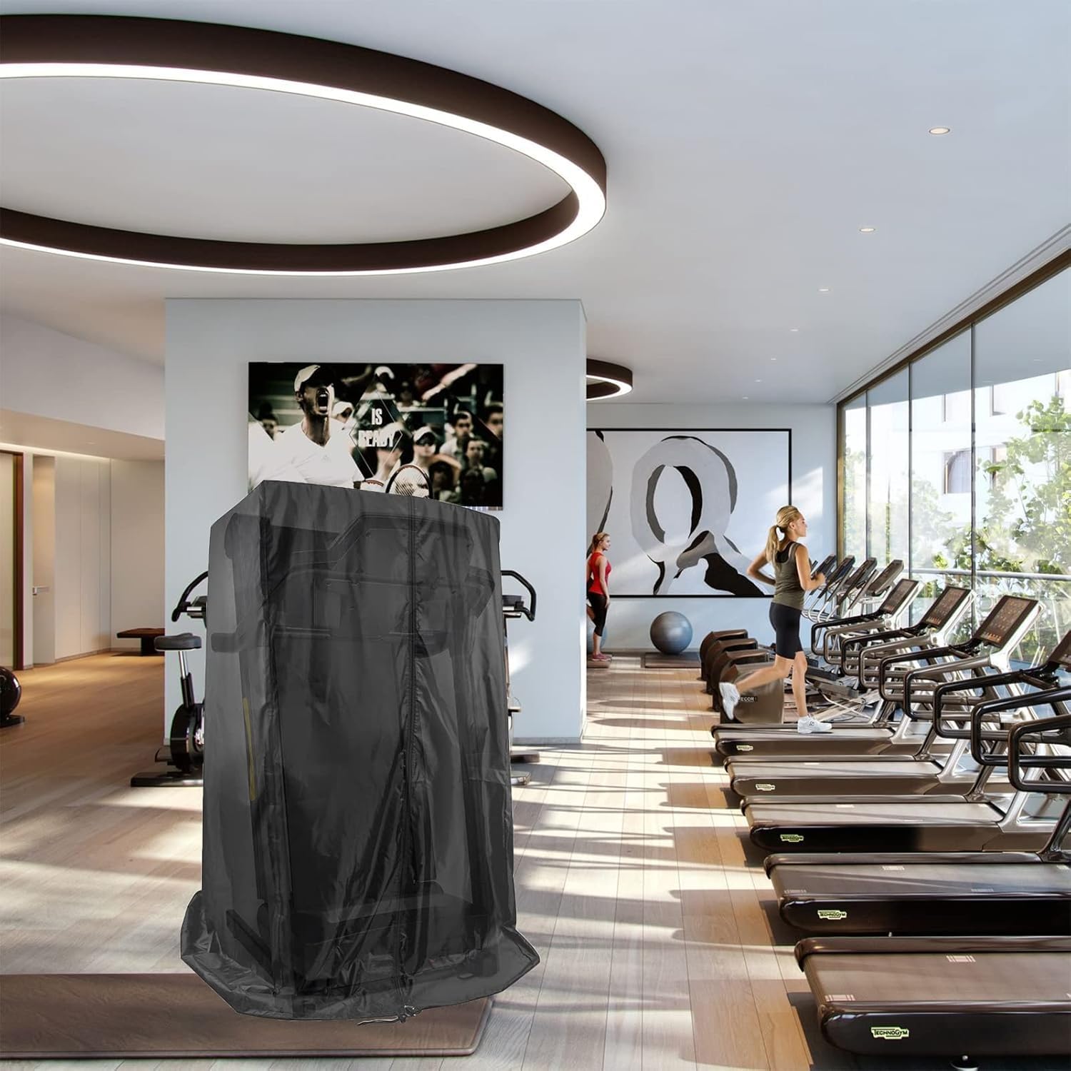 Housse De Tapis De Course Pliable Imperméable à L'eau Et à La Poussière Pour Tapis De Course Pliable Avec Sac De Rangement, 117 X 90 X 181 Cm