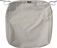 Vista 22 de Classic Accessories Ravenna - Funda de cojín cuadrada resistente al agua de 23 x 23 x 5 pulgadas, para asiento de exterior, funda de cojín