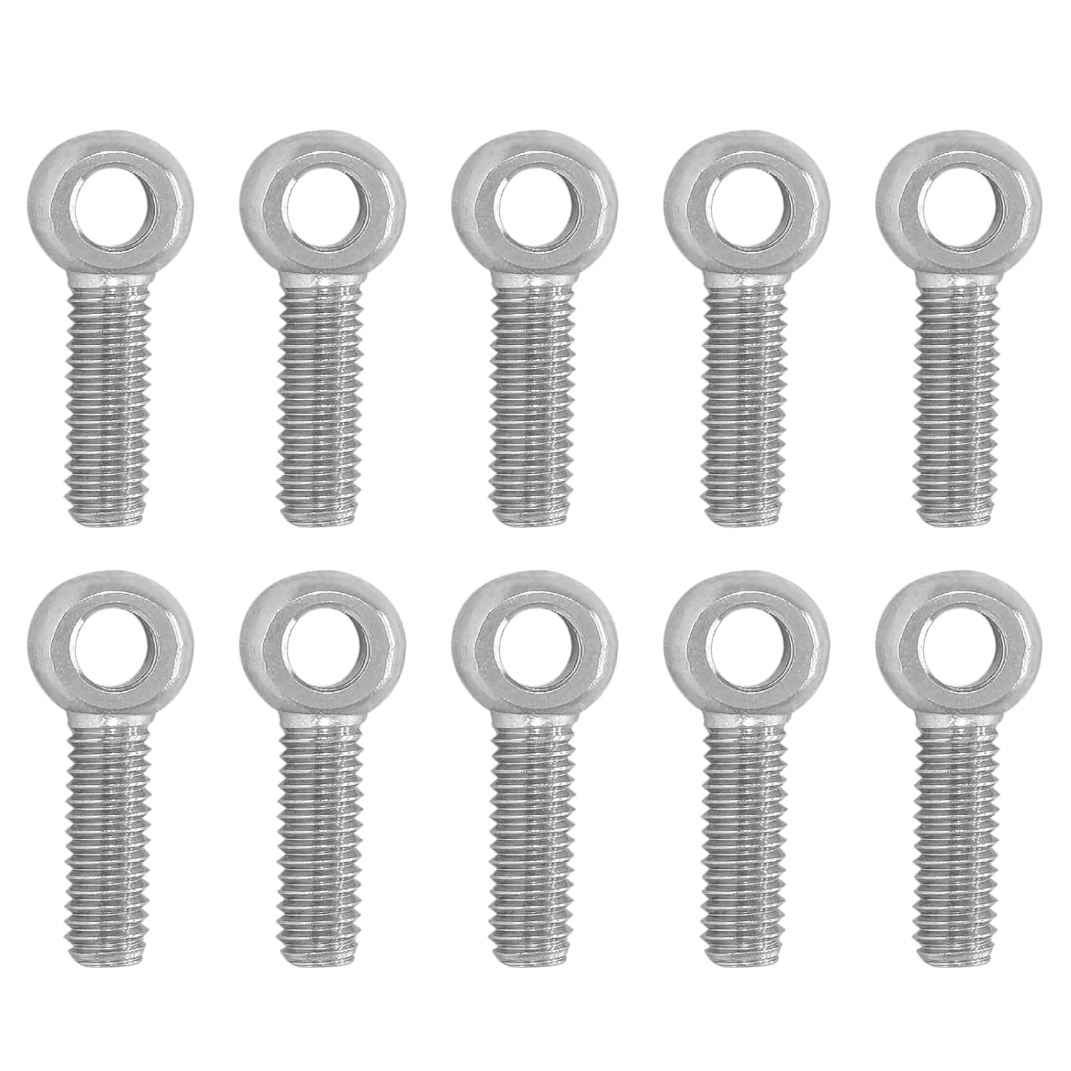 anneau de levage, Lot de 10 boulons à œil en acier inoxydable for vannes canalisation(M8x50mm)