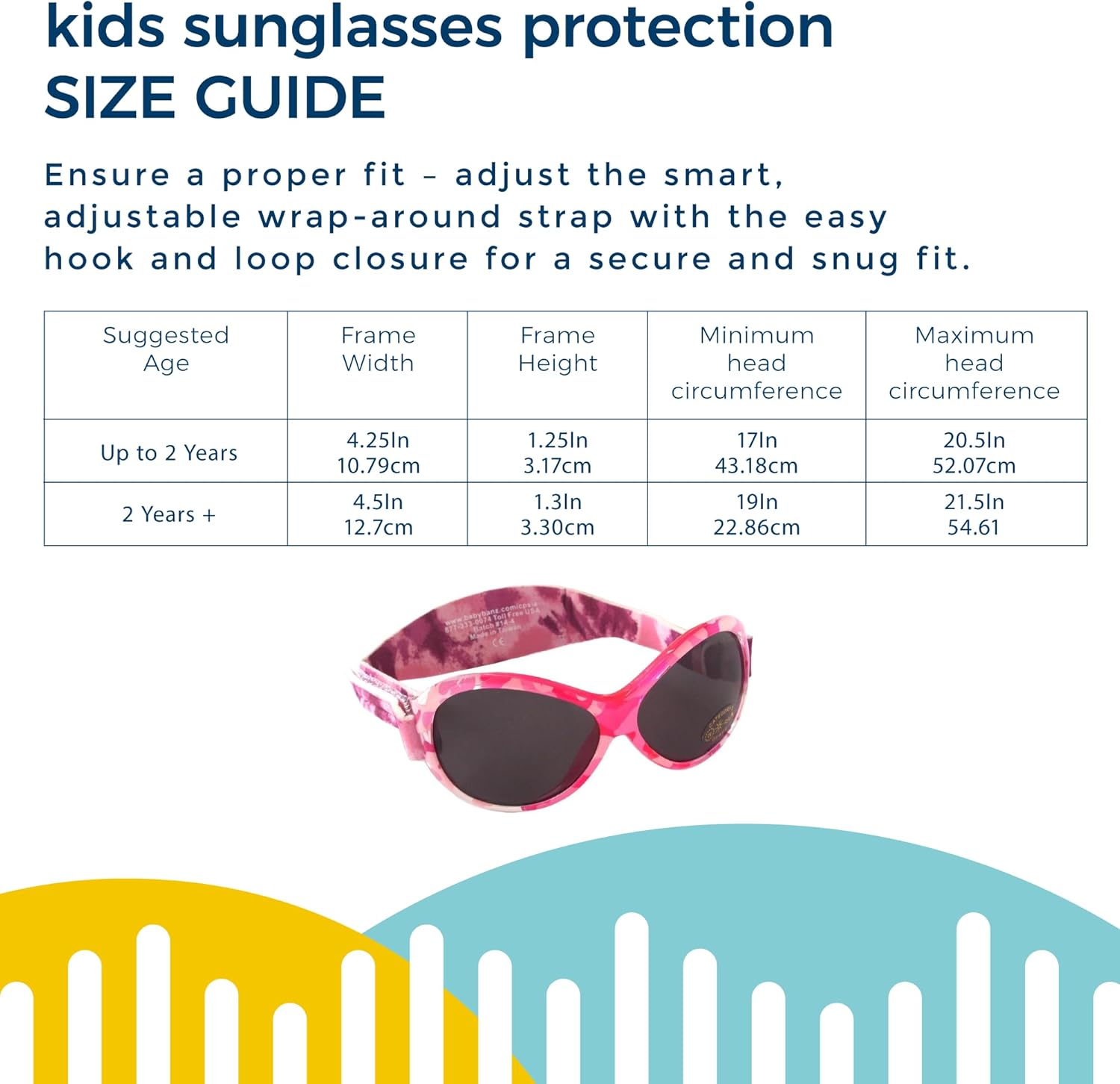 BANZ Baby Retro Kidz Oval Sunglasses with Strap - 2-5 Years Toddler Sunglasses – 100% UV Eye Protection With Glare Reduction - Image 6