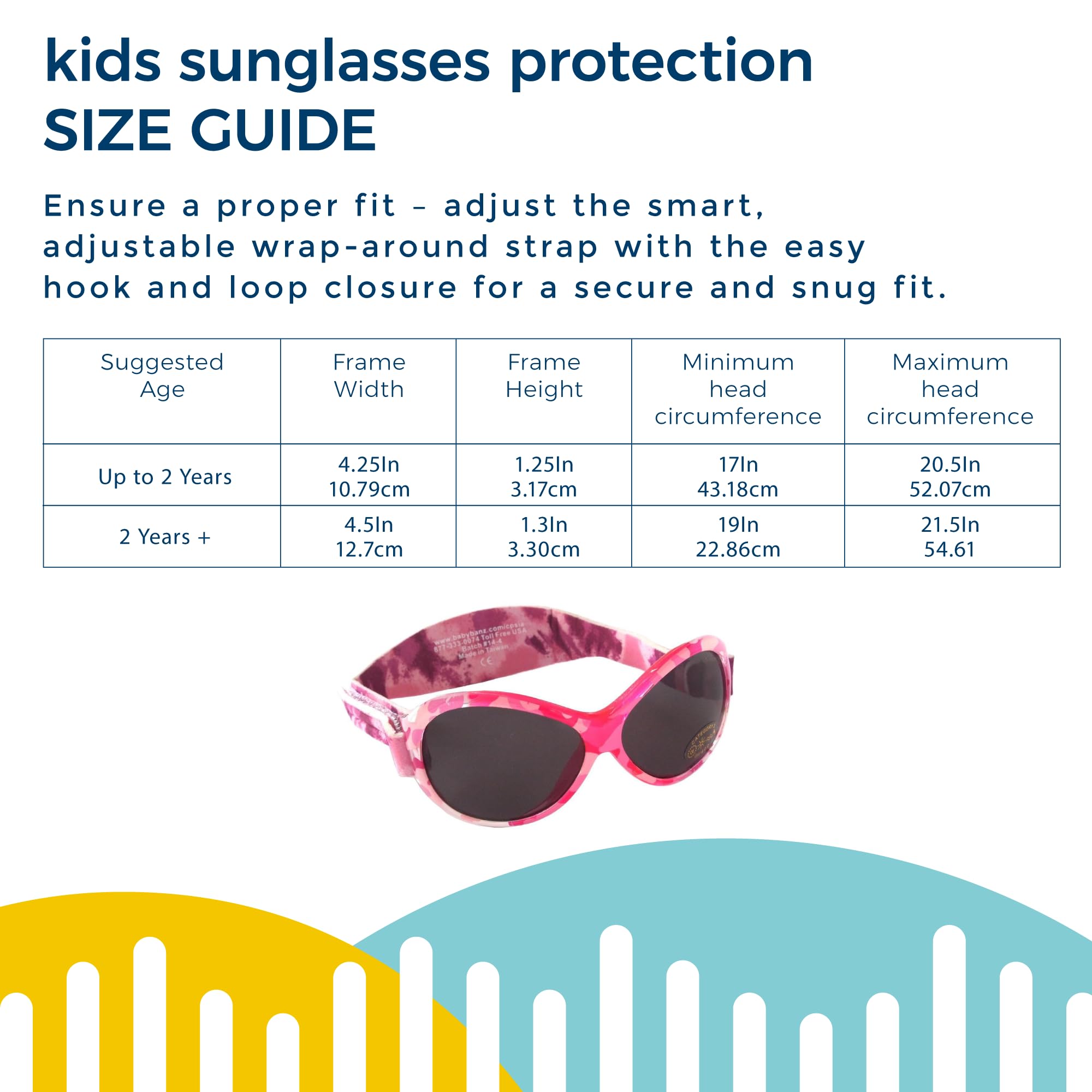 Baby Banz Retro Banz 0-2 years Wrap Sunglasses