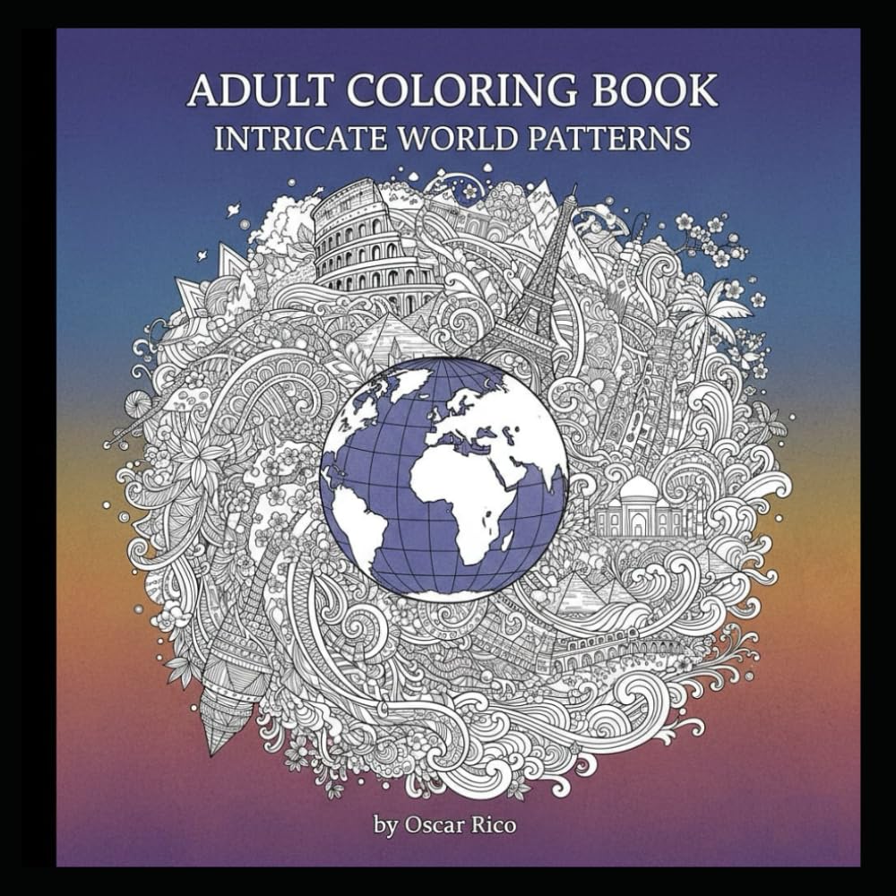 Adult coloring book: intricate world patterns featuring 50 exclusive mandalas (Relaxing mandala coloring pages)