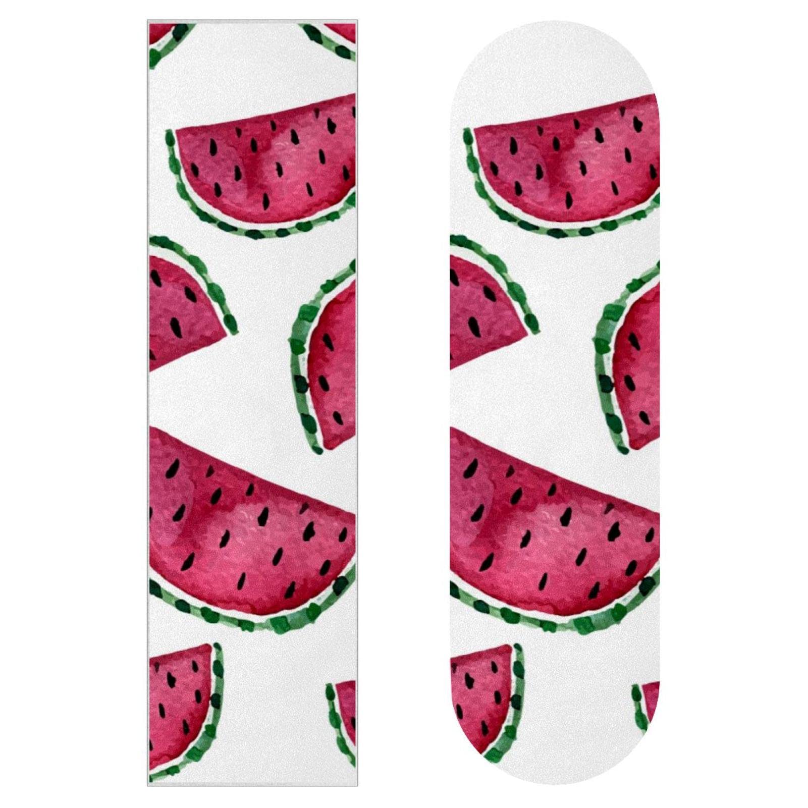 Watercolor Watermelon Skateboard-Griptape, Schleifpapier, Longboard, Aufkleber, Scooter, Deck, Sandpapier, 2 Stück