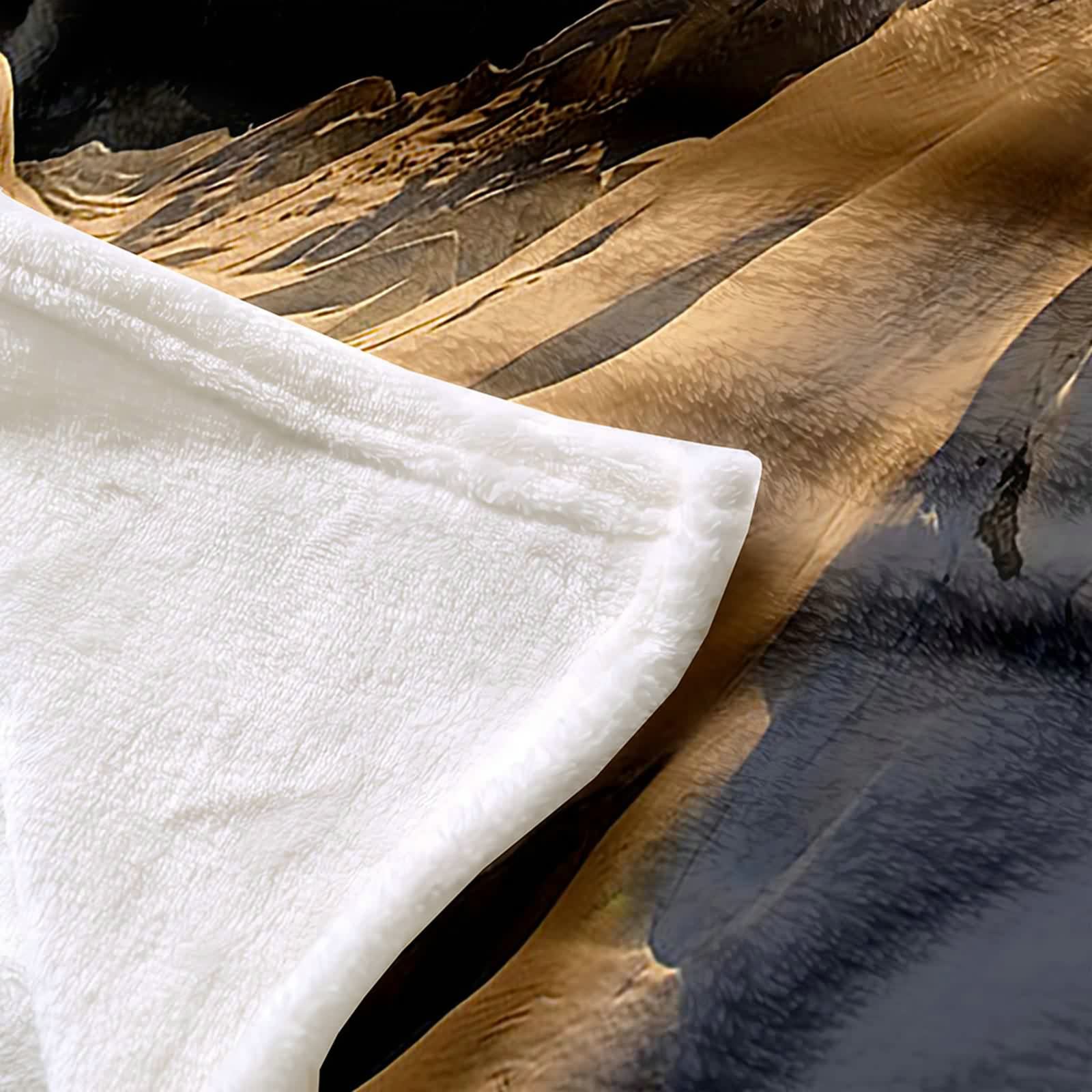 Aeici Couverture Polaire, Couverture Imprimée Enfant Couverture 160x200 cm Montagne de Neige Couverture Canapé Hiver Cadeau pour Adultes et Enfants