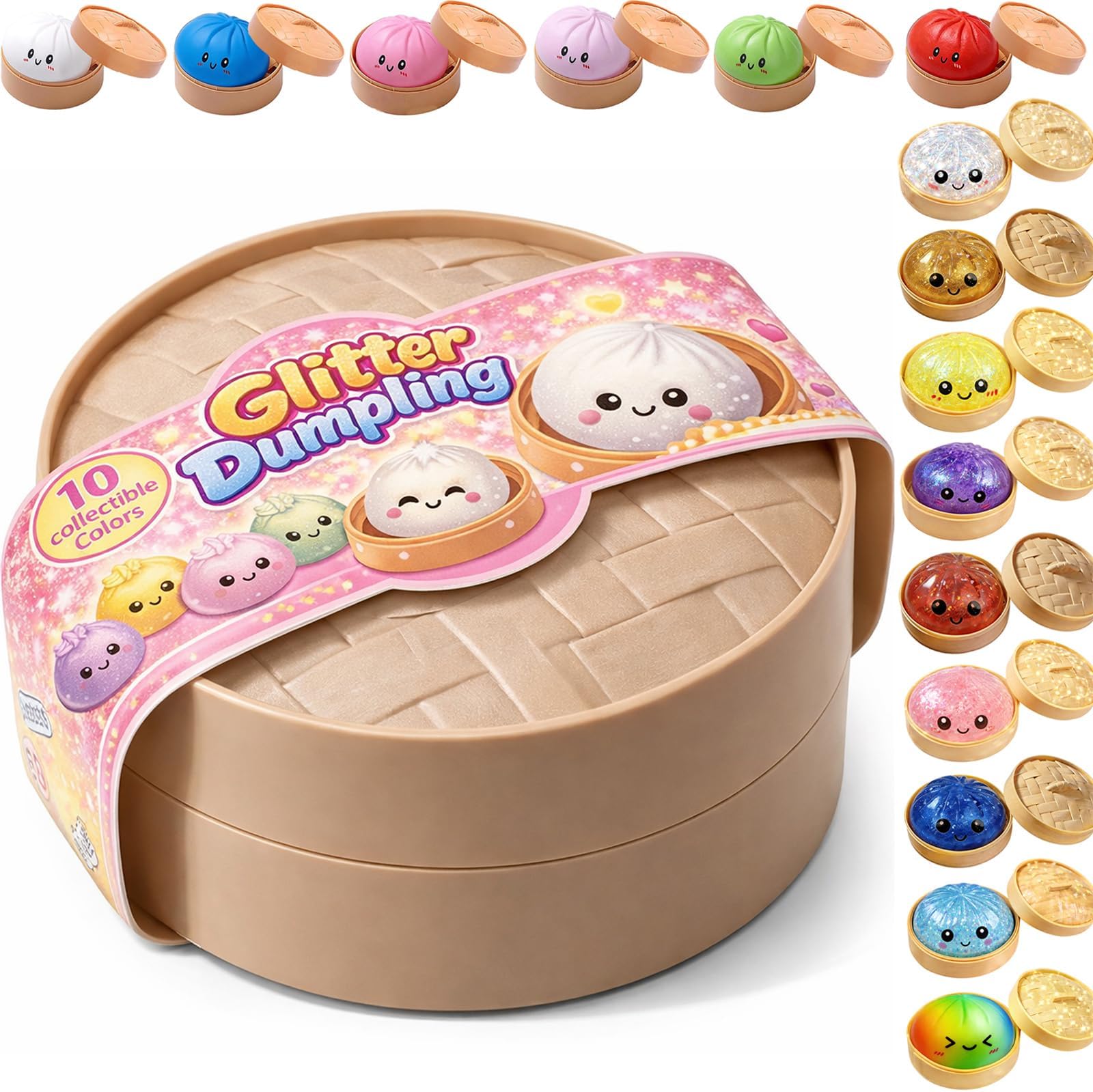 2026 New Dumpling Squishy Mystery Box - Surprise Dumpling Squishy, Rare Dumplings Bun Stress Relief Fidget Set, Random Colors (1 Pack)