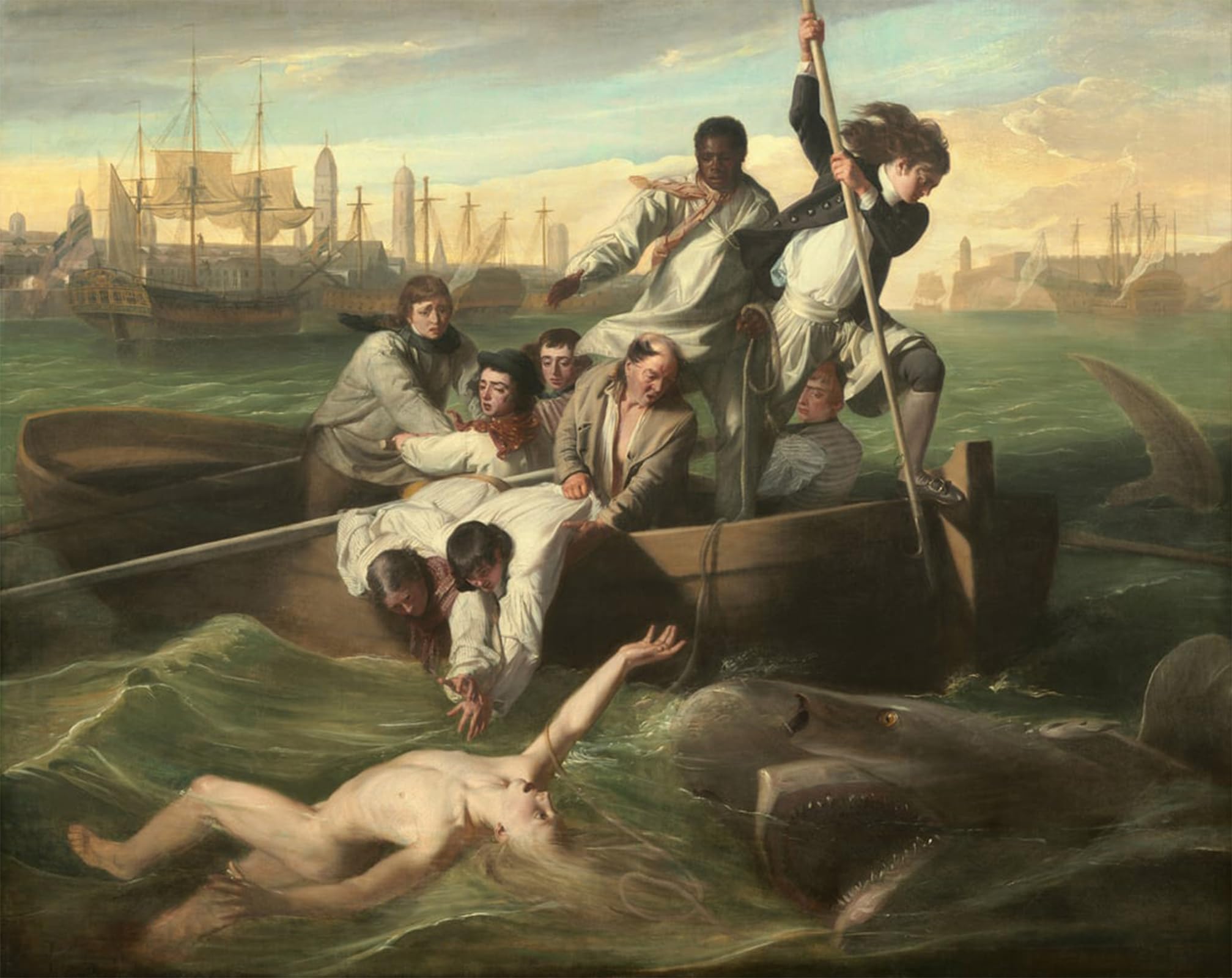 POSTERIIk Famous Print Pop Art Wall Art Graffiti Watson and the Shark by Singleton Copley Art Prints for Home Decor 60x90cm