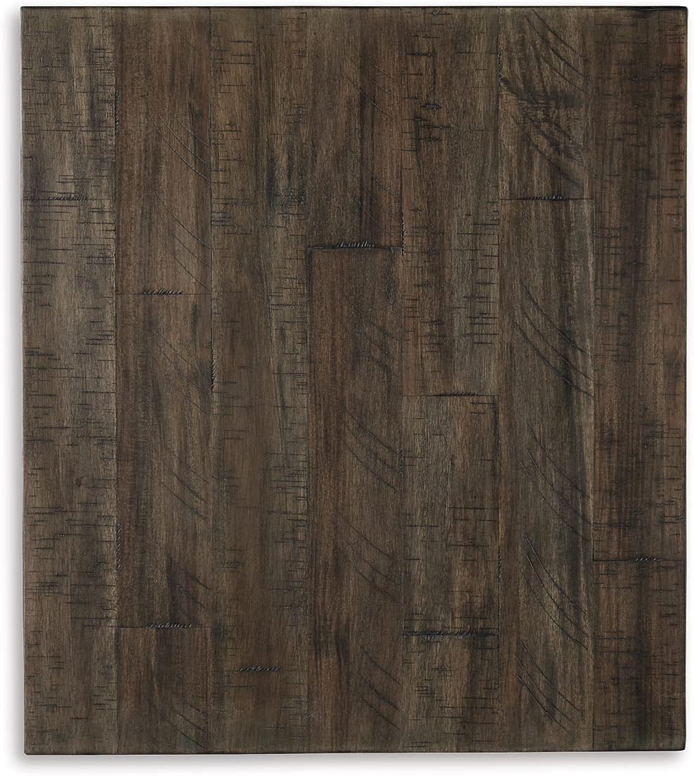 Signature Design by Ashley Johurst Rustic Rectangular Lift Top Coffee Table and Fixed Lower Shelf, Brown