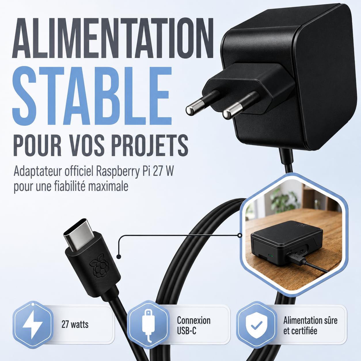 db-tronic Raspberry Pi 5 2 Go Starter Kit | Édition Noire 64 Go | Alimentation 27 W | Boîtier avec Ventilateur | Micro HDMI 4K | idéal pour Home Assistant et Le Smart Home