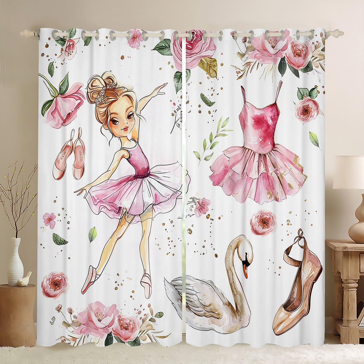 Rideaux occultants contre la lumière du jour pour chambre de fille et salon