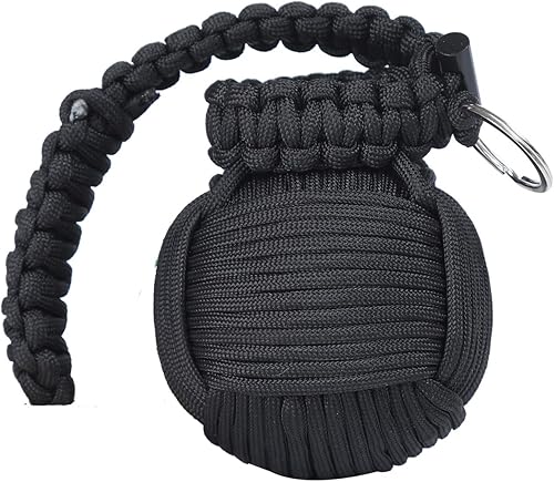 Kit de supervivencia Paracord Granada El #1 Best 48 Kit de emergencia de herramientas (negro)