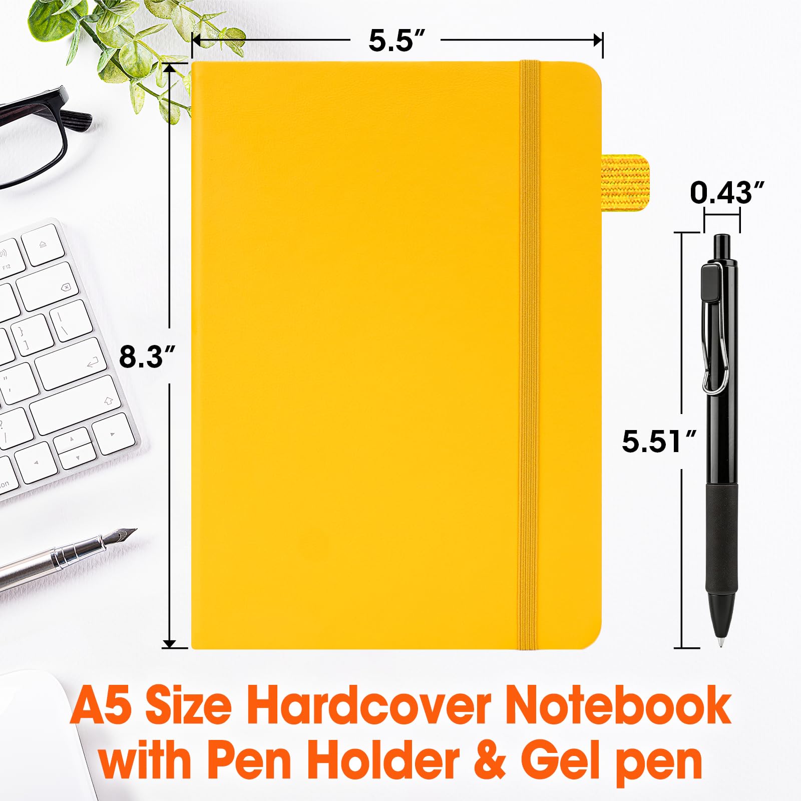 Confezione da 20 quaderni a righe con penna, formato A5, copertina rigida in pelle, 14 x 21,1 cm, 5 colori, 136 pagine, set di quaderni a righe e penna, per ufficio, scuola, lavoro