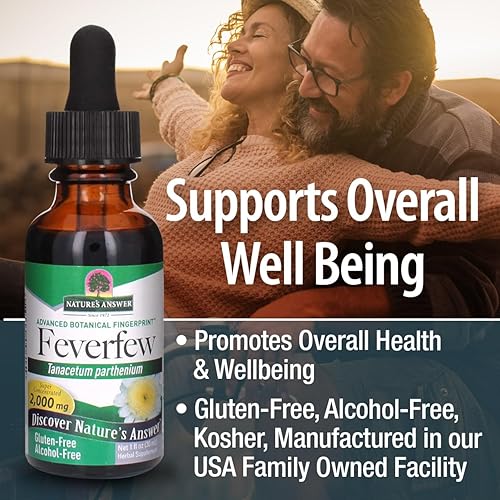Miniatura 5 de Nature's Answer Extracto de matricaria sin alcohol 2000 mg de 1 onza | Promueve el bienestar general | Fuente de partenolida | Sin sabores ni