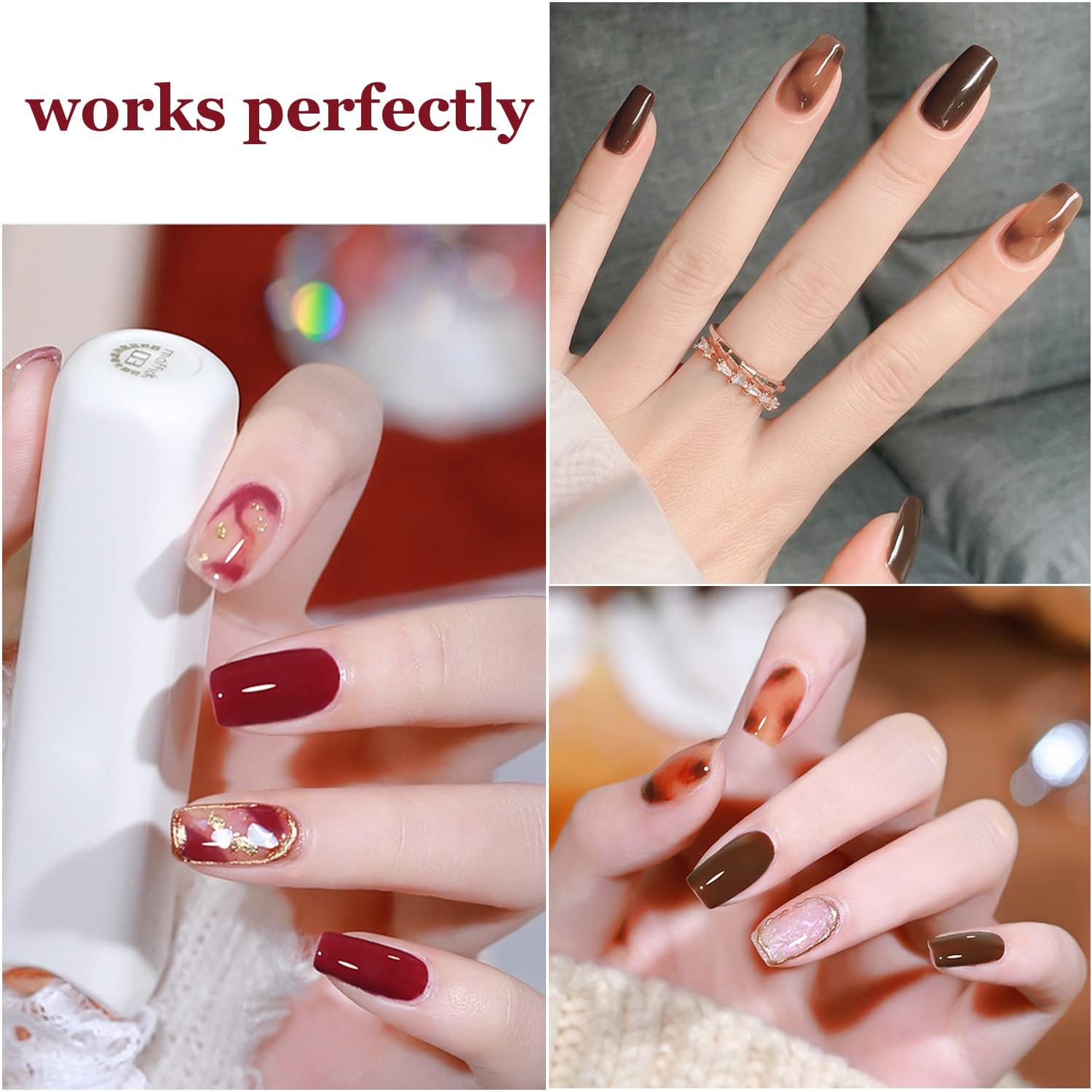 Vishine 16 ml półtrwały żel do paznokci Blooming Żel, Bloomin GEL Lakier żelowy Soak Off UV LED do manicure'u artystycznego 006