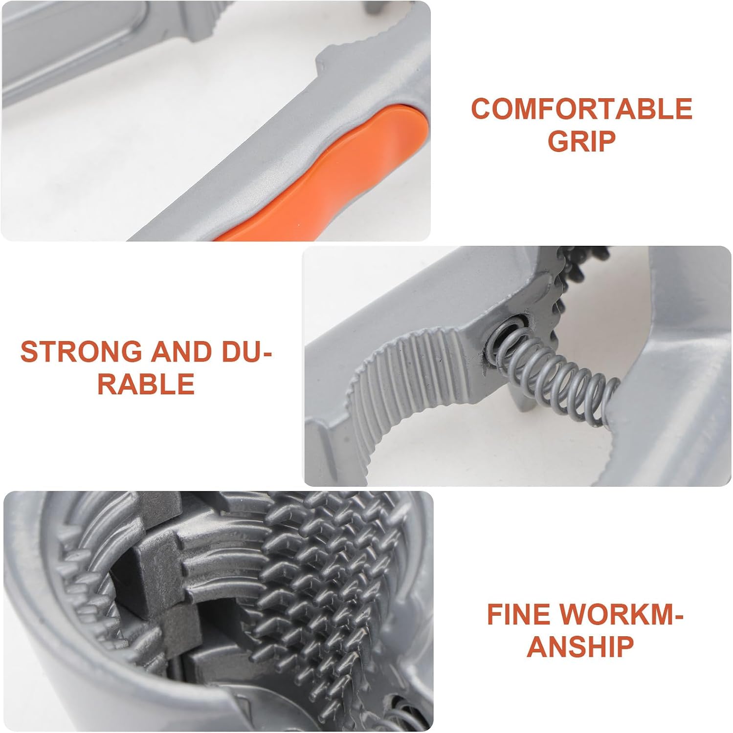 Portable Walnut Clip Aluminium Alloy Nut Cracker for Walnuts Hazelnuts