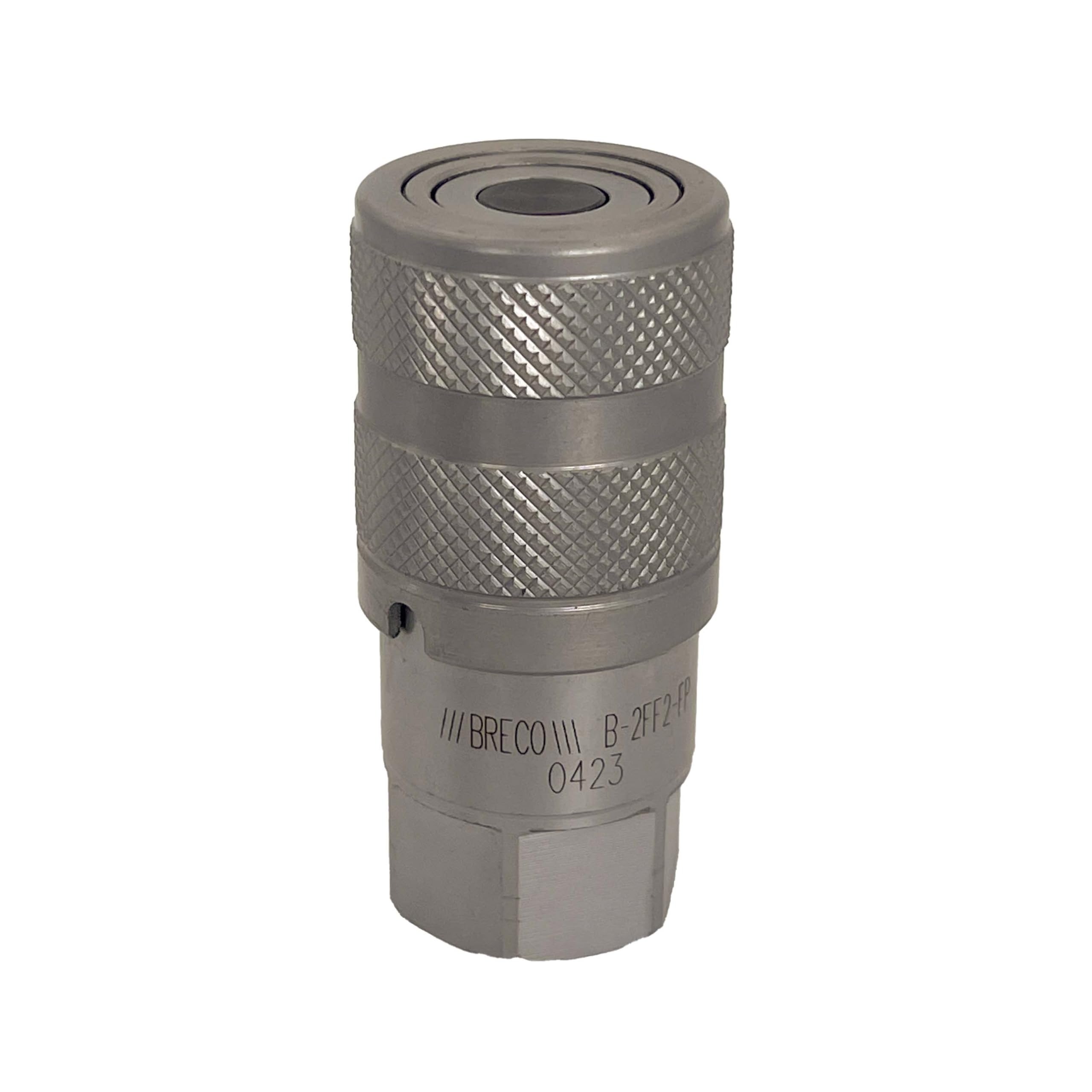 Breco B-2FF2-FP, FF Series, Flushface, 1/4" Body Copuler x 1/4" Female Threaded NPT (Steel)