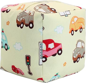 Decorative Door Stopper, Weighted Fabric Door Stopper with Handle, Heavy-Duty Square Door Floor Stop for Bedroom, Living Room, Interior, Doors