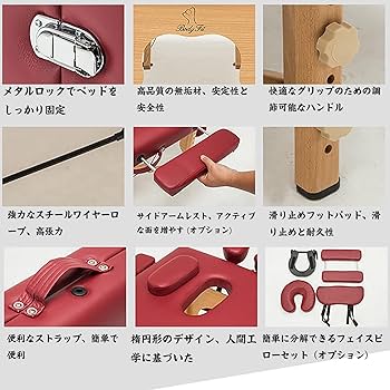 低反発折りたたみベッド　整体エステマッサージベッド 施術台　幅70cm Amazon.co.jp: 折りたたみマッサージベッド、低反発マッサージ台
