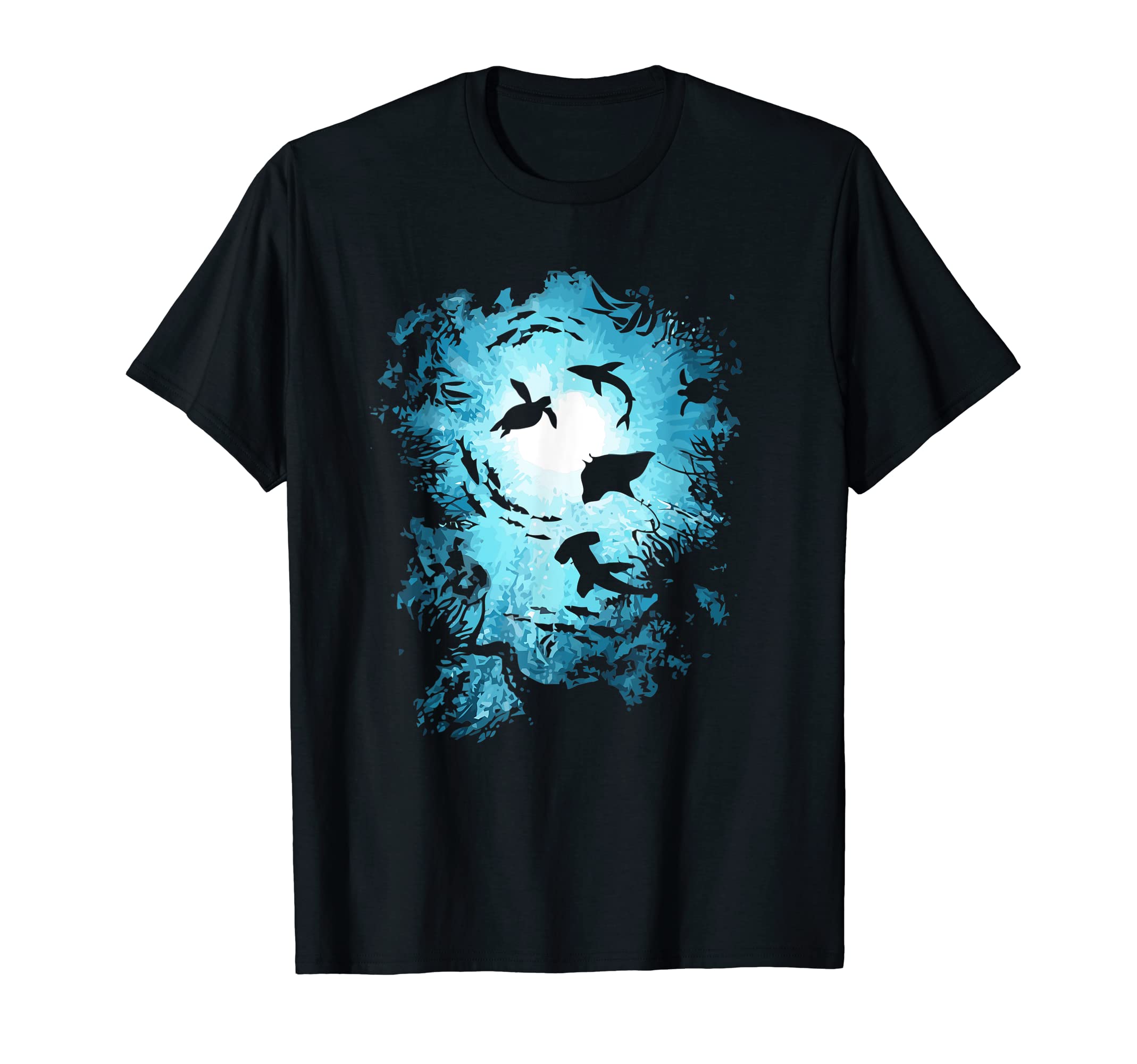 Ocean Life Love Sea Turtle shark hammerhead sharkCute Sea Animals Kids Children Ocean Creatures T-Shirt