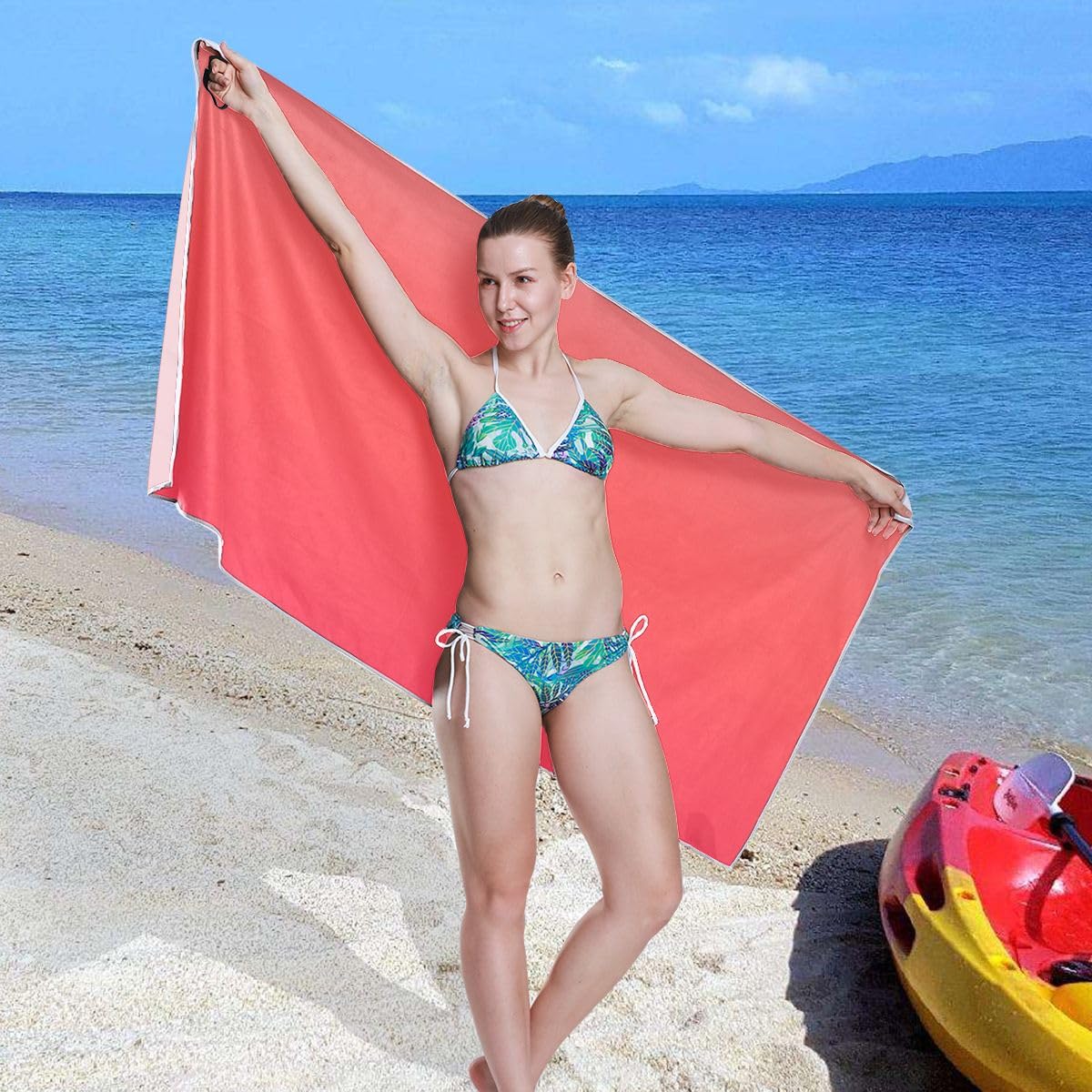 Amazon.com: Blue Pink Gradient Quick Dry Oversized Beach Towel