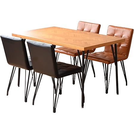 Amazon ヘリンボーン ダイニングテーブル 単品 幅1 幅75 テーブル 西海岸 木製 コンパクト スチール脚 幅1 奥行75cm ダイニングテーブル オンライン通販