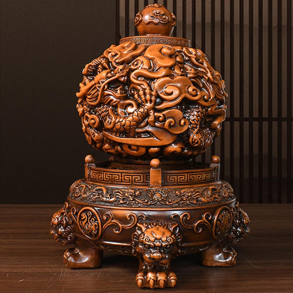 Kocioł Feng Shui Qiankun, Feng Shui Hu Lu Tykwa Chińska powodzenia Dyniowata Mała tykwa Ozdoby Chińska statua skarbu szczęścia Kolekcjonerska Bezpieczeństwo Zdrowie Bogactwo Sukces,M