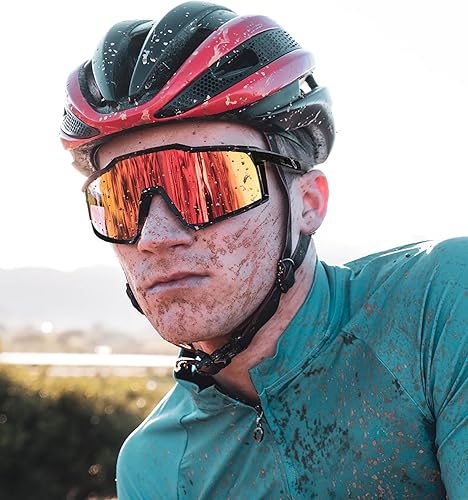 Miniatura 2 de FEISEDY Gafas de sol deportivas de ciclismo con visera de los años 80 para hombres y mujeres, gafas de sol de béisbol con espejo B0061