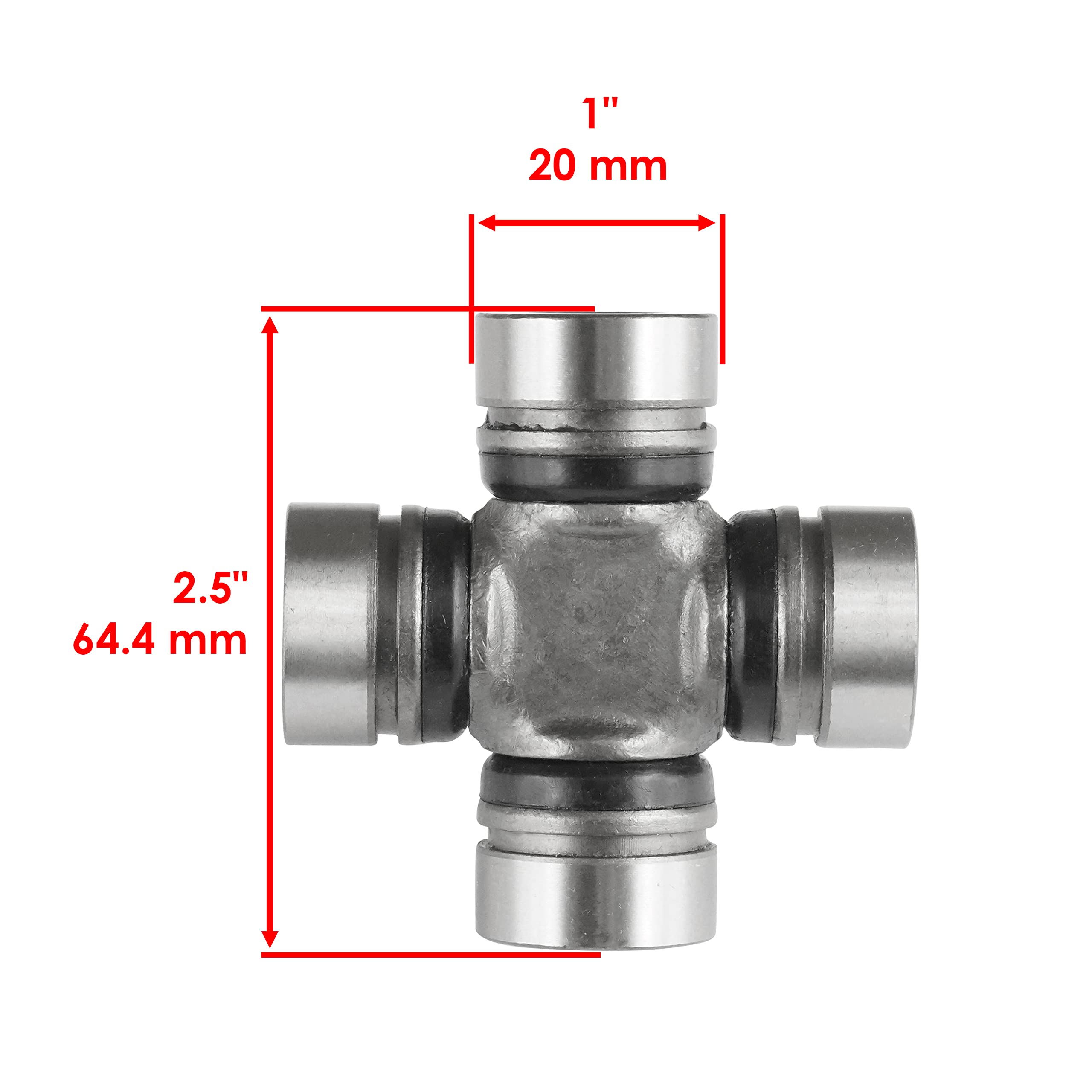 Caltric Kit U-Joint compatível com Kawasaki 3010 Mule 620 4X4 2001