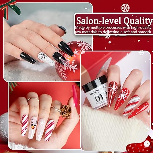 Miniatura 3 de Azurebeauty - Kit de iniciación de uñas en polvo de inmersión, 4 colores, diseño de uñas de Halloween, sistema de polvo de inmersión, bandeja de