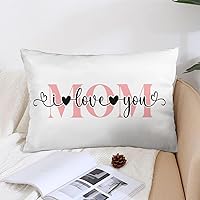 Vista 13 de Generic Funda de almohada personalizada para mamá con nombres personalizados de los niños, funda de almohada de 12 x 20 pulgadas, funda de almohada