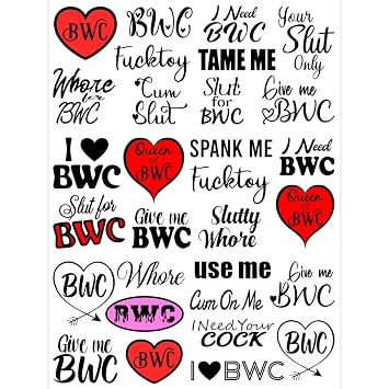 30 BWC Temporary Tattoos - Sexy, Kinky Naughty Body Art Fun Tattoo Stickers