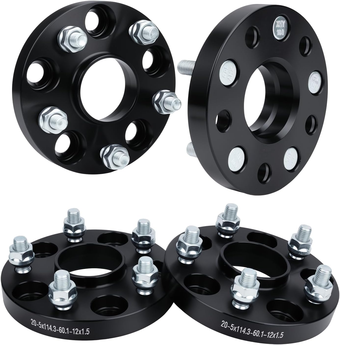 Wheel Spacer 5x4.5 Wheel Adapters 5x114.3mm 20mm 106mm M12x1.5 | 4pcs Wheel Hub Gasket Fit for Camry 1997-2020 for RAV4 1996-2020 for Highlander 01-20 for Sienna 98-20 for Avalon RX330 RX350