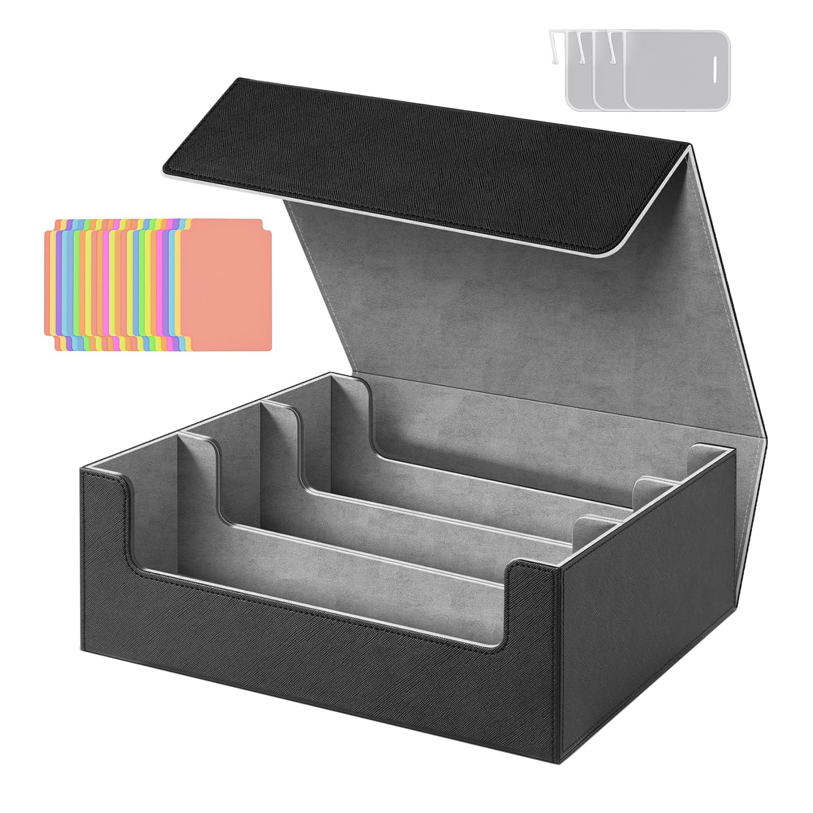 Amazon.co.jp: カードボックス 1800枚収納(3列)カードボックス