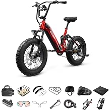 PUCKIPUPPY Corgi Electric Bike for Adults 960W, 48V 20Ah Battery, New Longitudinal Suspension, 20 Fat Tire Full Suspension Mountain Ebike, 28MPH & 80Miles Range, LCD Display, 7 Speed
