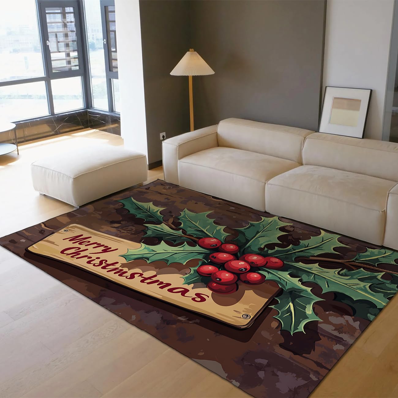 Tapis lavable anti-dégagement foncé 160x200cm Holly Rug pour blanchisserie