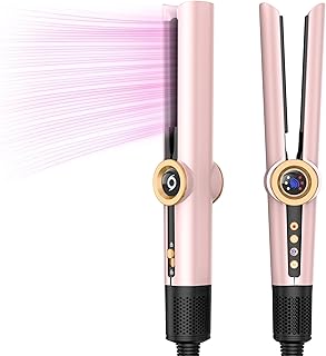 OKWRAP Air Straightener, Wet to Dry Hair Straightener 110000RPM, Hair Dryer Straightener for Wet Hair 1200W, Professional No Heat Plate Air Hair Straightener for Medium & Long Hair