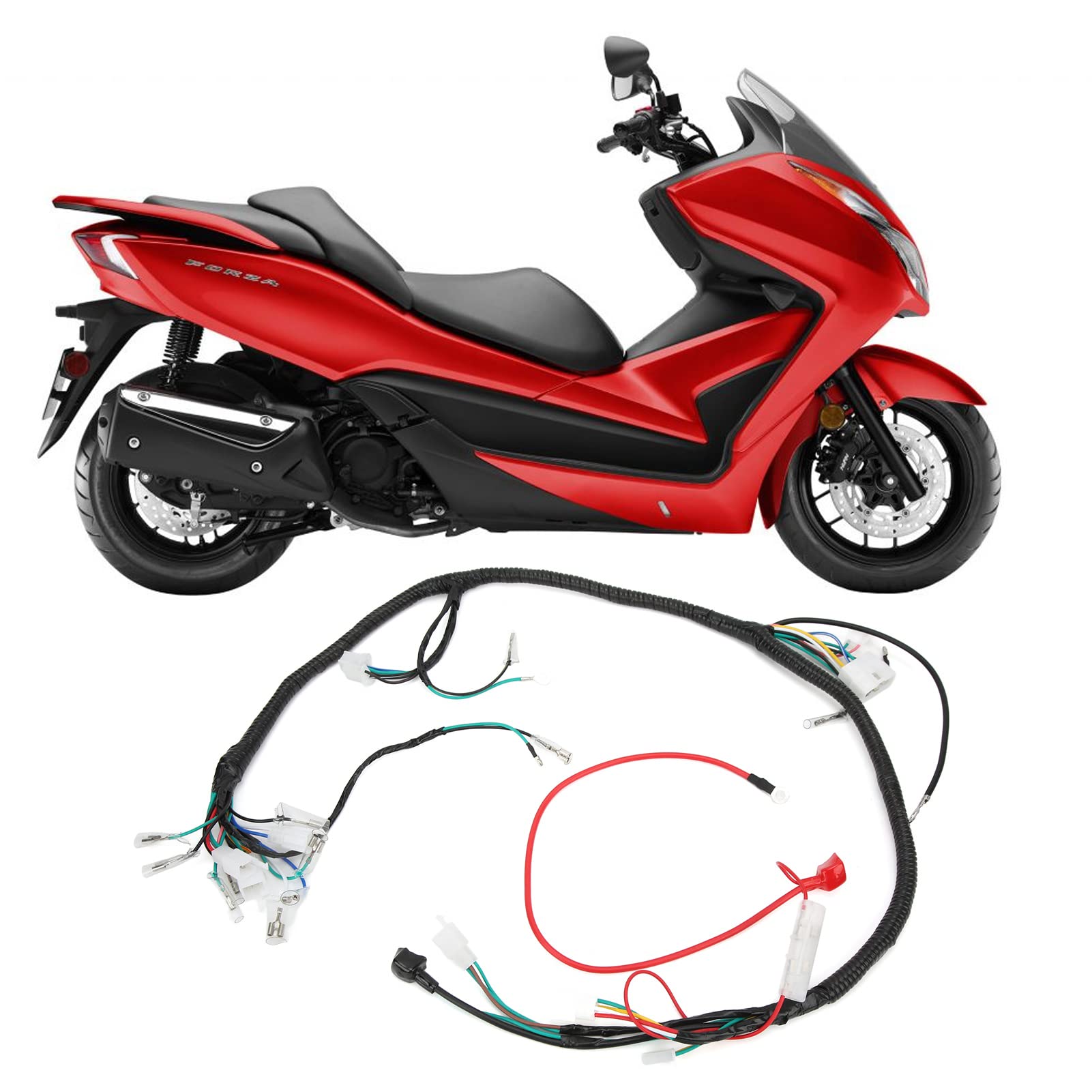 Gruppo Cablaggio Motore, Connettore Solenoide Unità CDI Cablaggio Motore per GY6 125 150 200 250 Quad ATV Go Kart ATV Accessorio