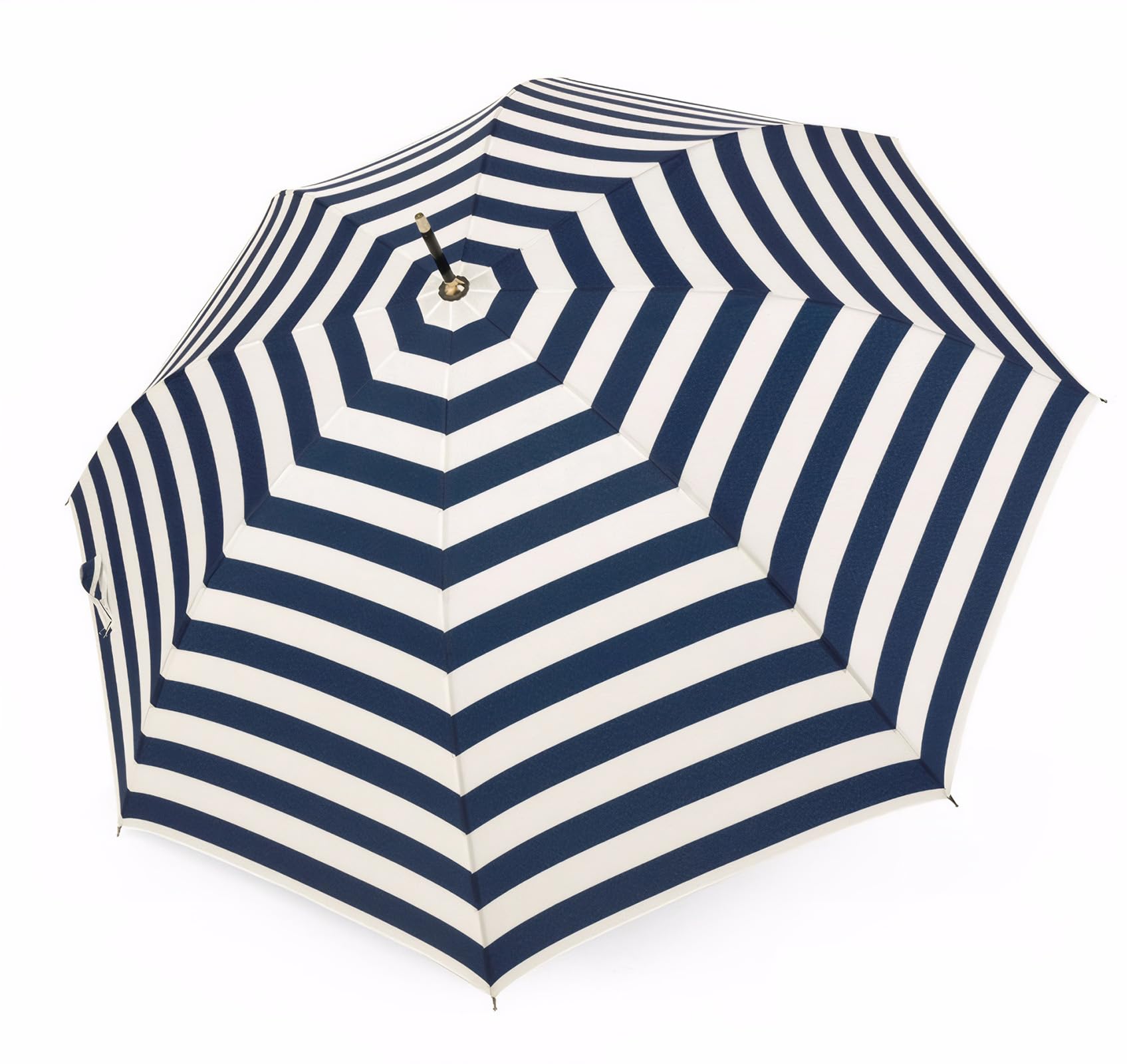 Paraguas Automático Ligero Portátil Compacto con Mango Largo de Tela Recubierta de Vinilo para Protección Solar y de Lluvia Diseño Minimalista a Rayas