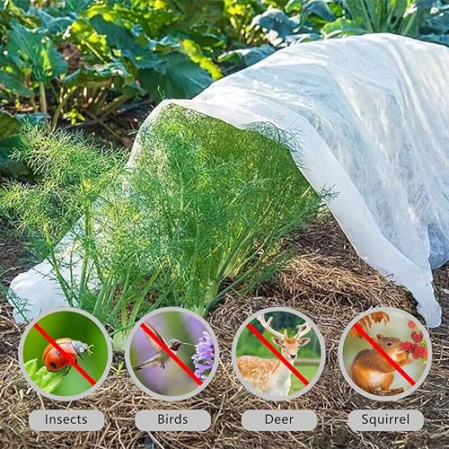 Miniatura 4 de Cubierta para plantas de 7 x 25 pies, protección contra congelación, 1.06 ozyd, cubiertas flotantes de invierno para jardín, cama elevada, manta de