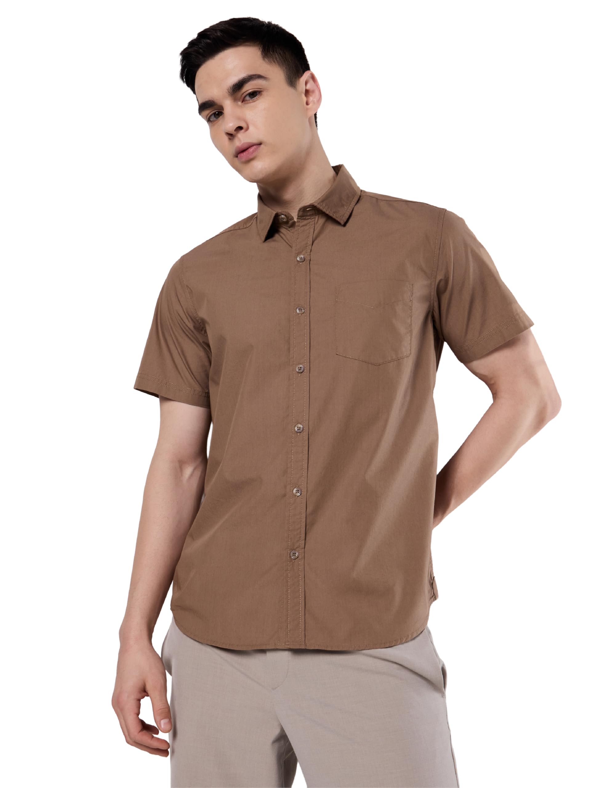 symbol premium Men's Cotton Poplin Casual Shirt - Regular Fit | Half Sleeve | Pure Cotton (Available in Plus Sizes)-picture-24