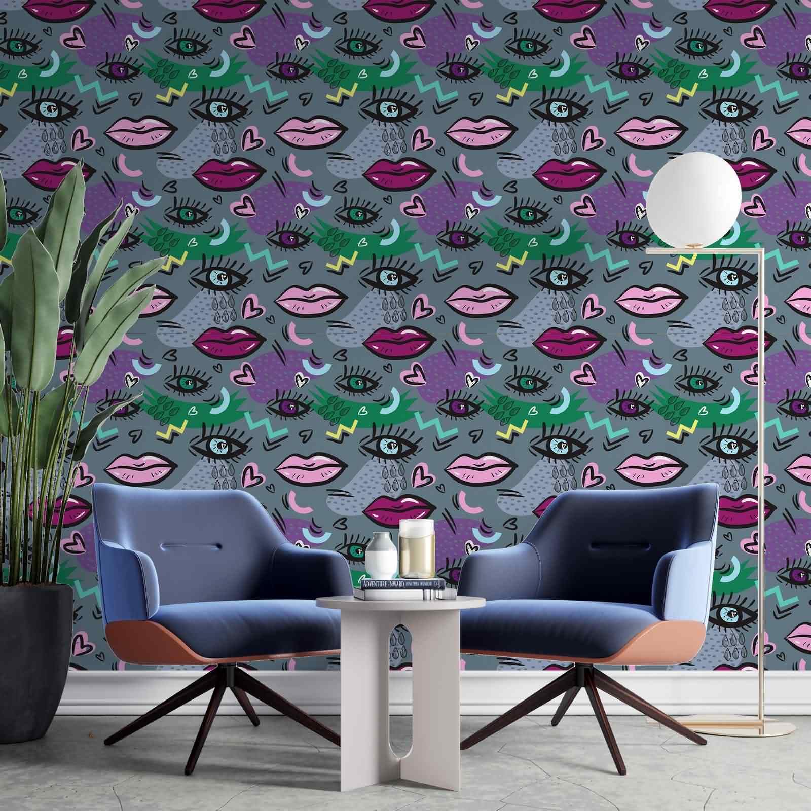 Dekoracja ścienna do salonu naklejki transferowe meble 45 x 1200 cm murale