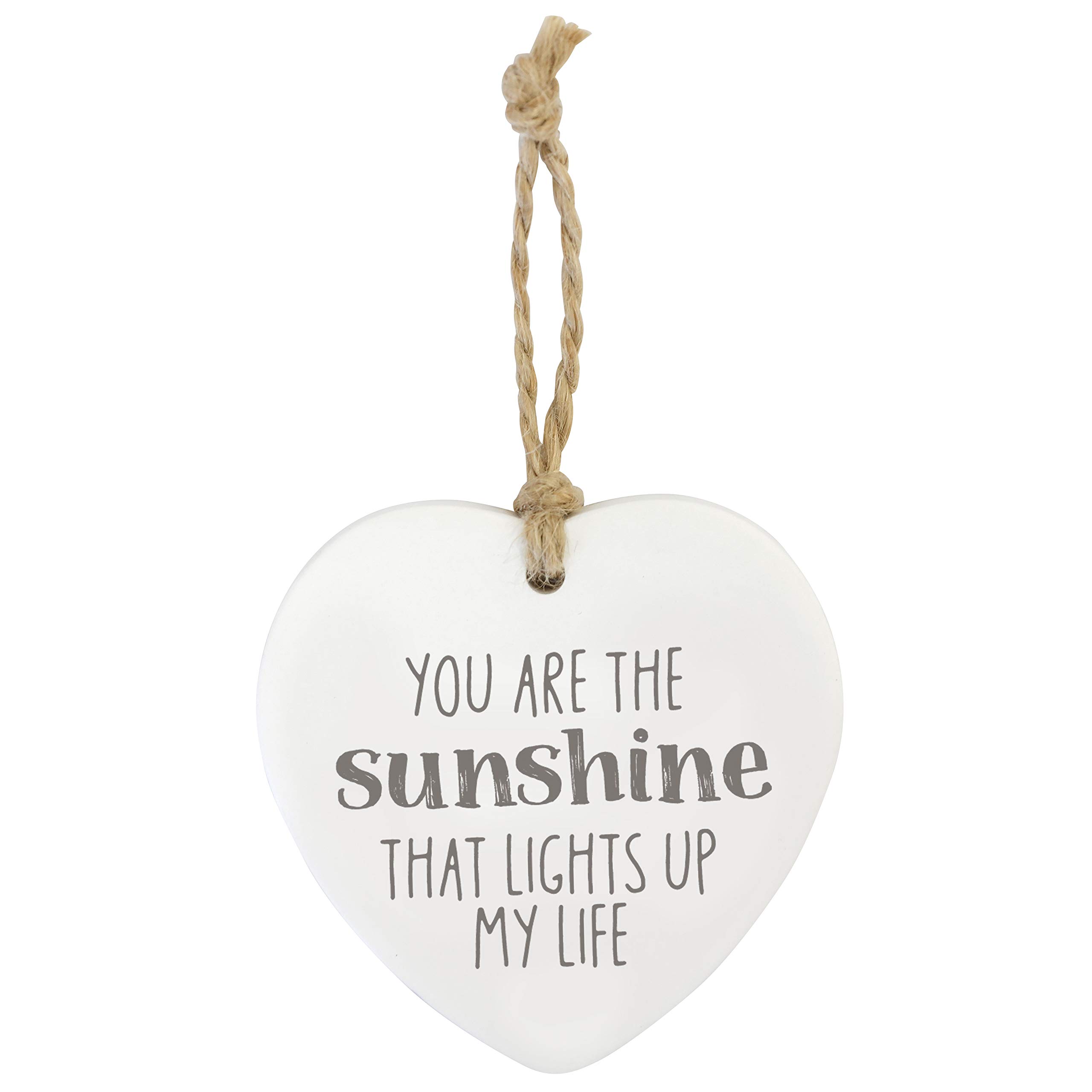 Splosh Loving Hearts - Sunshine - Sentimental Personalised Gifts, Inspirational Quotes, Stunning Hanging Heart, Decorative Home Accessories, Friendship Gifts and Gifts for Him and Her.