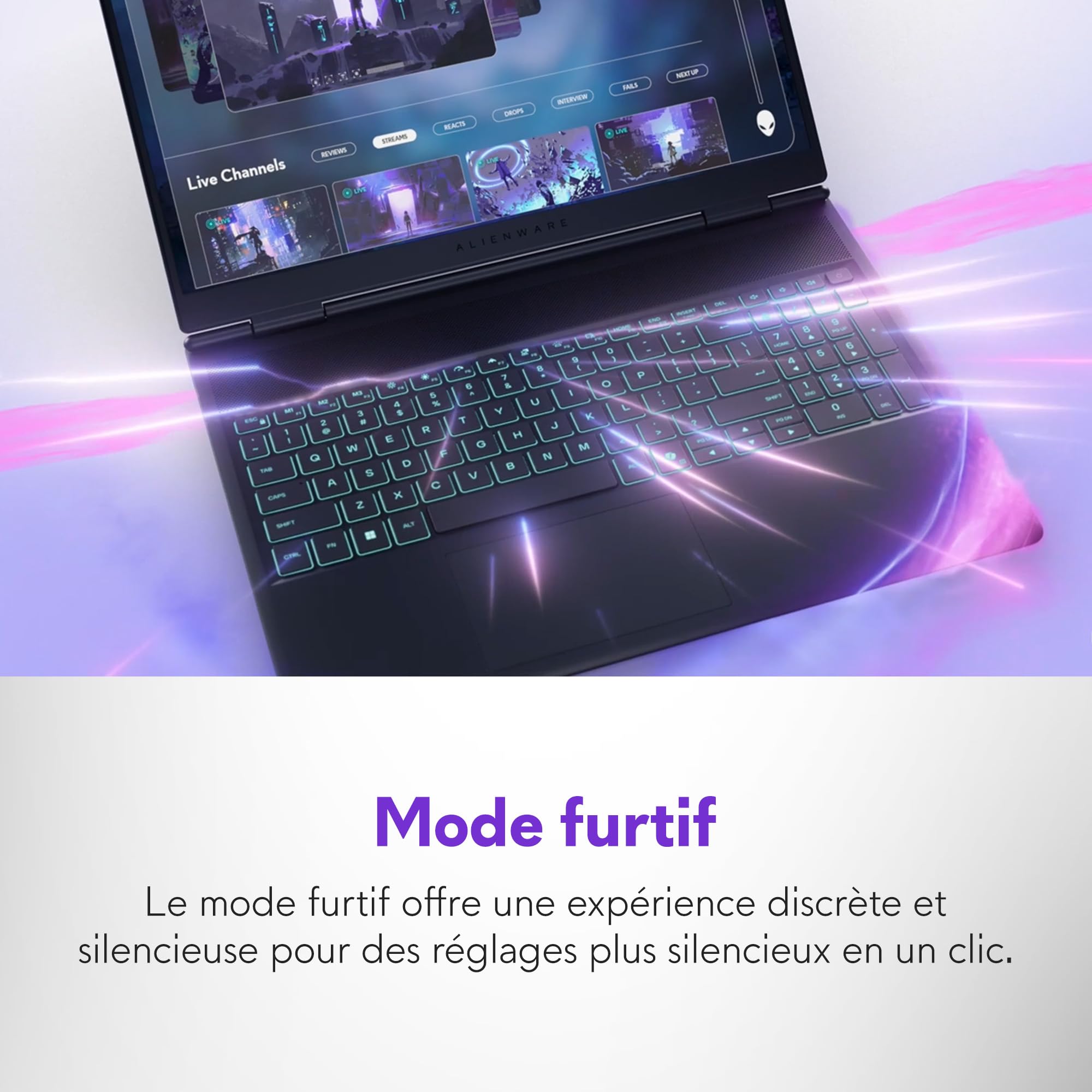 Alienware 16x Aurora PC Portable Gaming AC16251-16" WQXGA 240Hz G-Sync, Intel Core Ultra 9 275HX Series 2, NVIDIA GeForce RTX 5070, 32Go RAM, 1To SSD, Windows 11 Home, Clavier RGB AlienFX Azerty