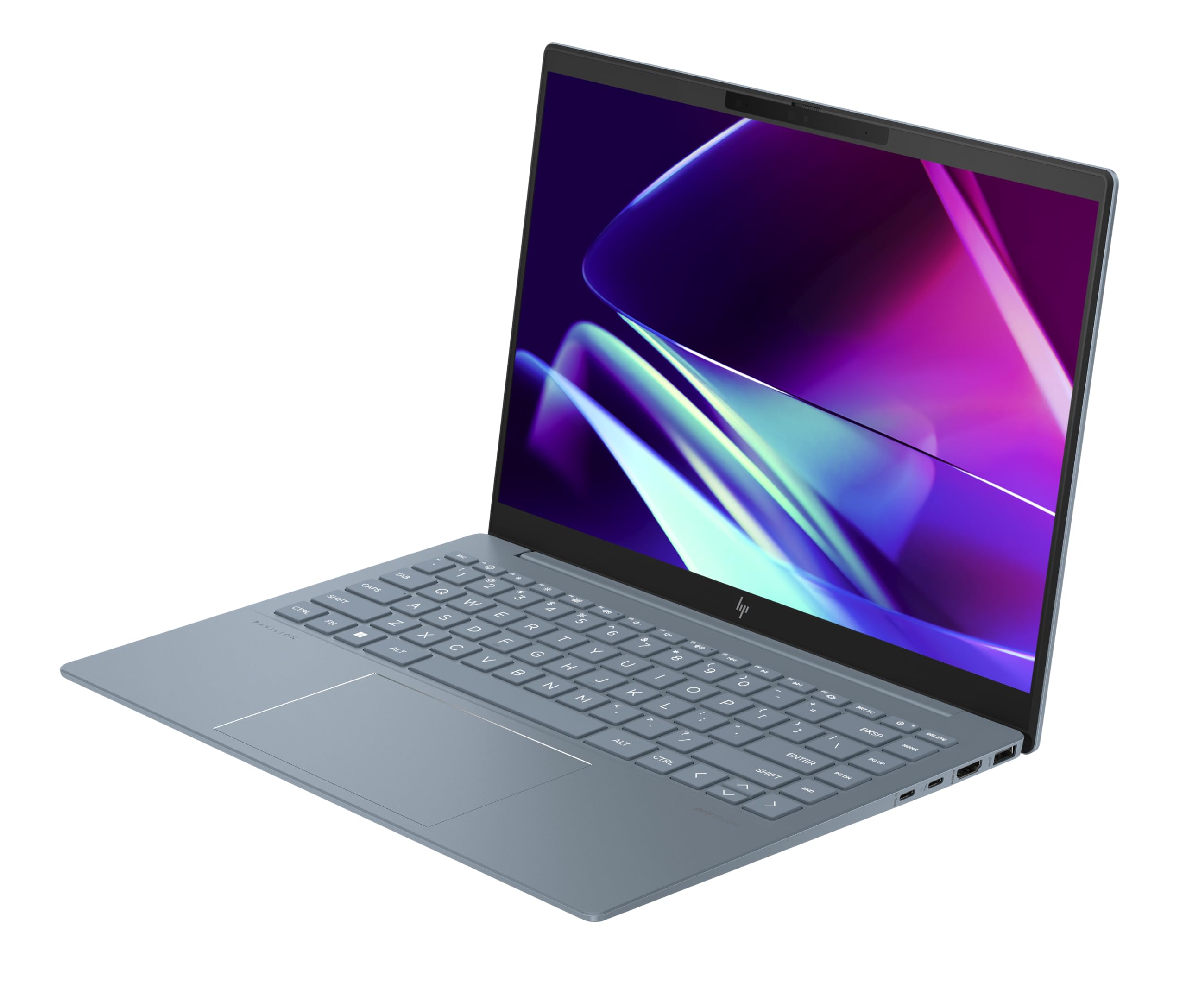 HP Pavilon Plus 14-ew1000sf Ordinateur Portable 14" 2.8K OLED 120 Hz, PC Portable (Intel Core Ultra 5 125H, RAM 16 Go, SSD 512 Go, Intel Arc Graphics, Windows 11), Laptop Bleu, Clavier AZERTY