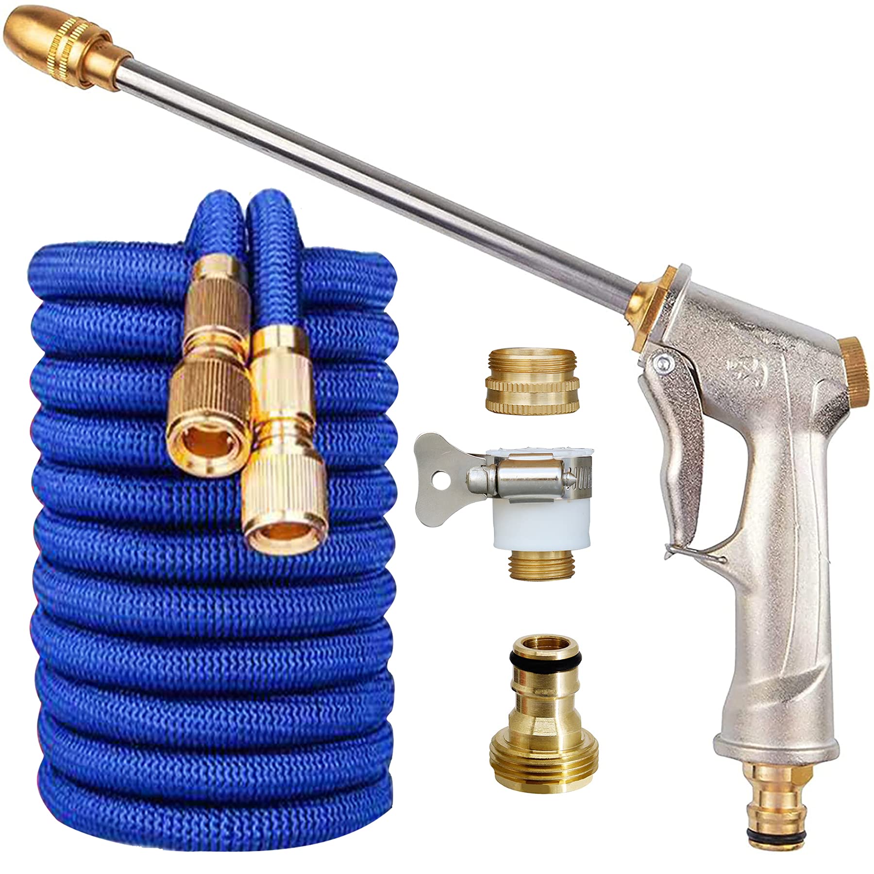 NIKAVI Retractable hose set high pressure car wash water gun set household hose nozzle powerful brush car machine watering set - 30 Metre (B09BJPFT52) Amazon Price History, Amazon Price Tracker