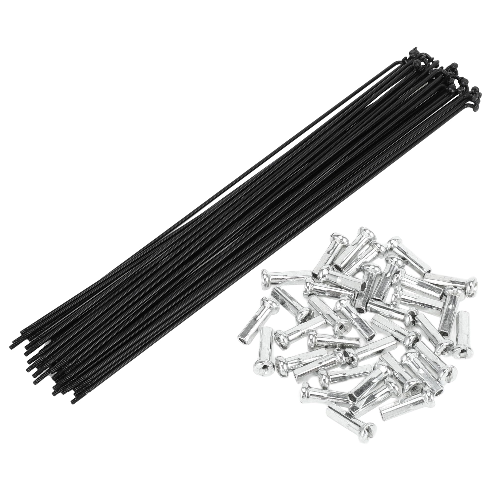 Motoforti Universal Bicycle Spokes Bike Wheel Spokes 14G 255mm Length Carbon Steel Black 1 Set
