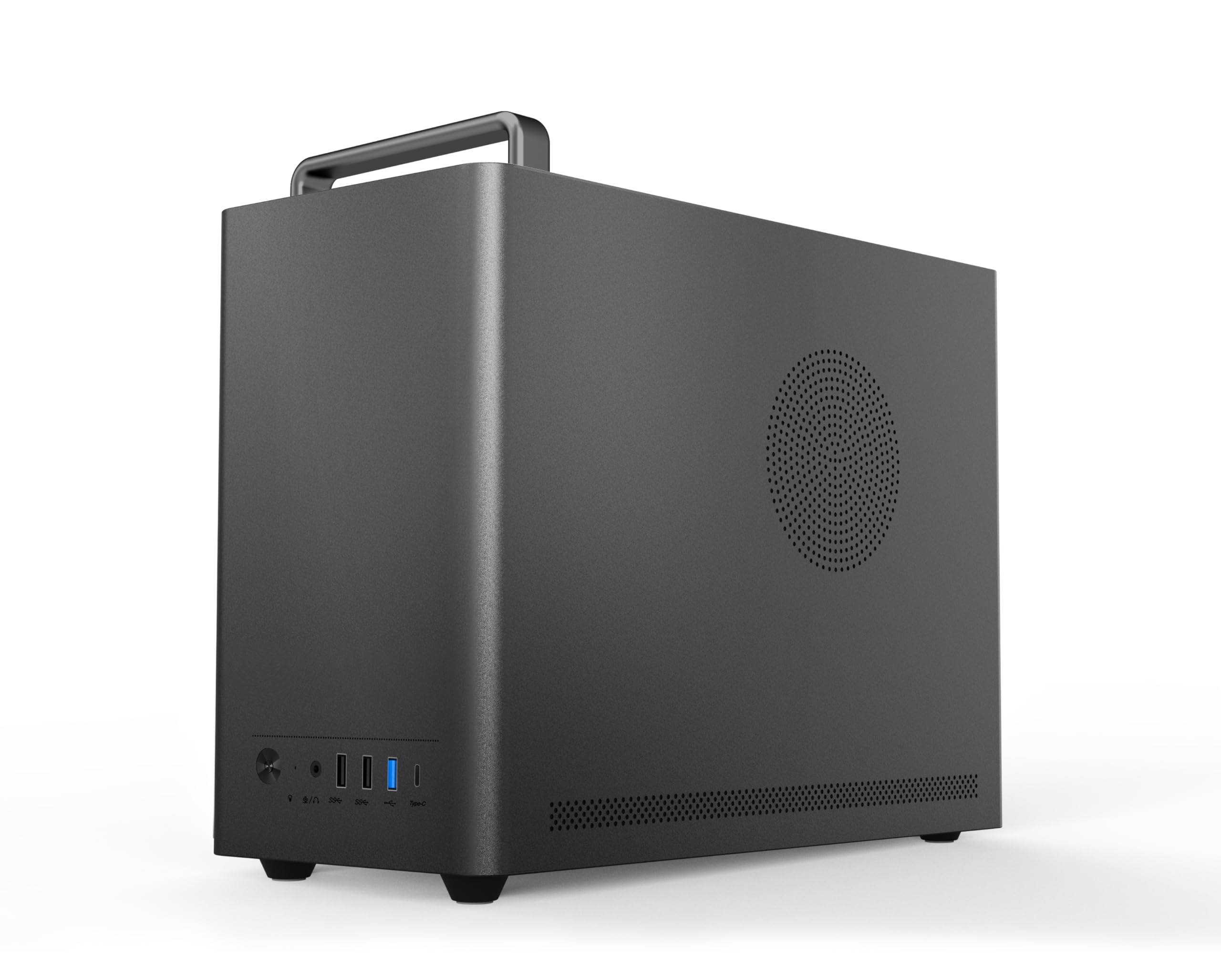 U310 M-ATX/ITX, custodia Micro ATX, custodia portatile da scrivania con finestra laterale in vetro trasparente, supporto GPU da 310 mm, raffreddamento CPU da 135 mm e alimentatore ATX/SFX (nero)