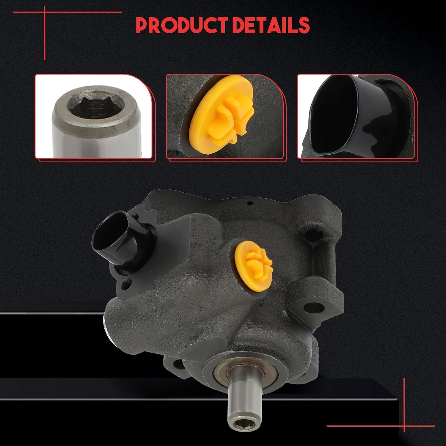 Power Steering Pump Fit 2005-2007 for Ford for Five Hundred 2005-2007 for Ford for Freestyle 2005-2007 for Mercury for Montego Replacement 20-323 Power Steering Pump Pulley kit