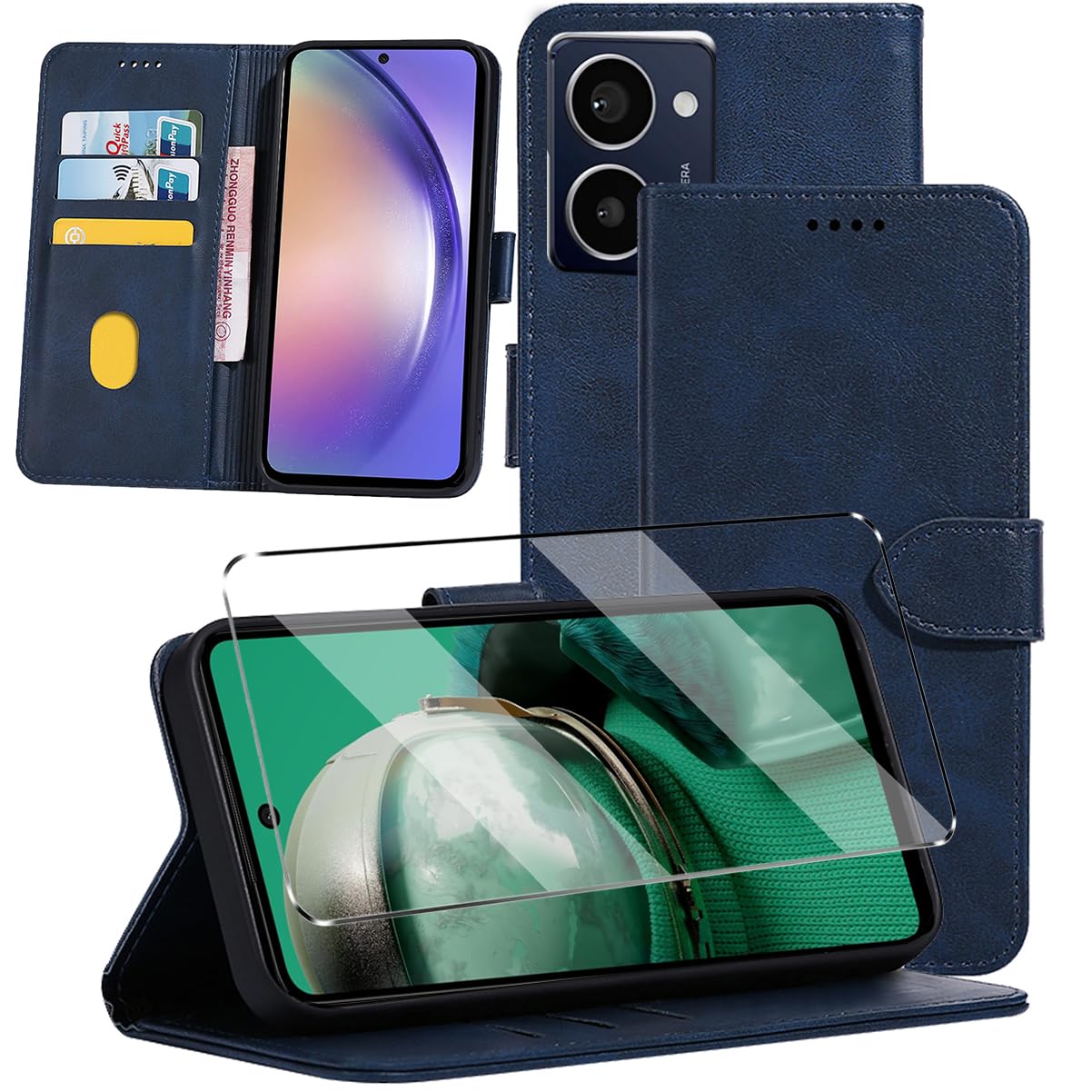 2-in-1 Case Compatible with HMD Pulse Plus / Pulse Pro Leather Phone Case